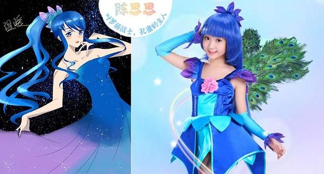 叶罗丽:真人版的cos,莫纱乖巧可爱,冰公主的有点毁形象