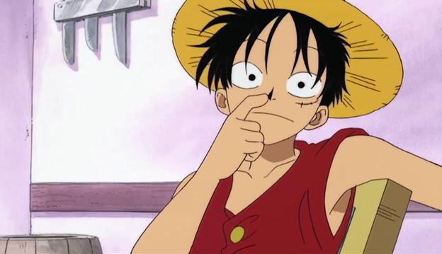 第五种动作,是路飞抠鼻.路飞的逗比,那是有目共睹的.