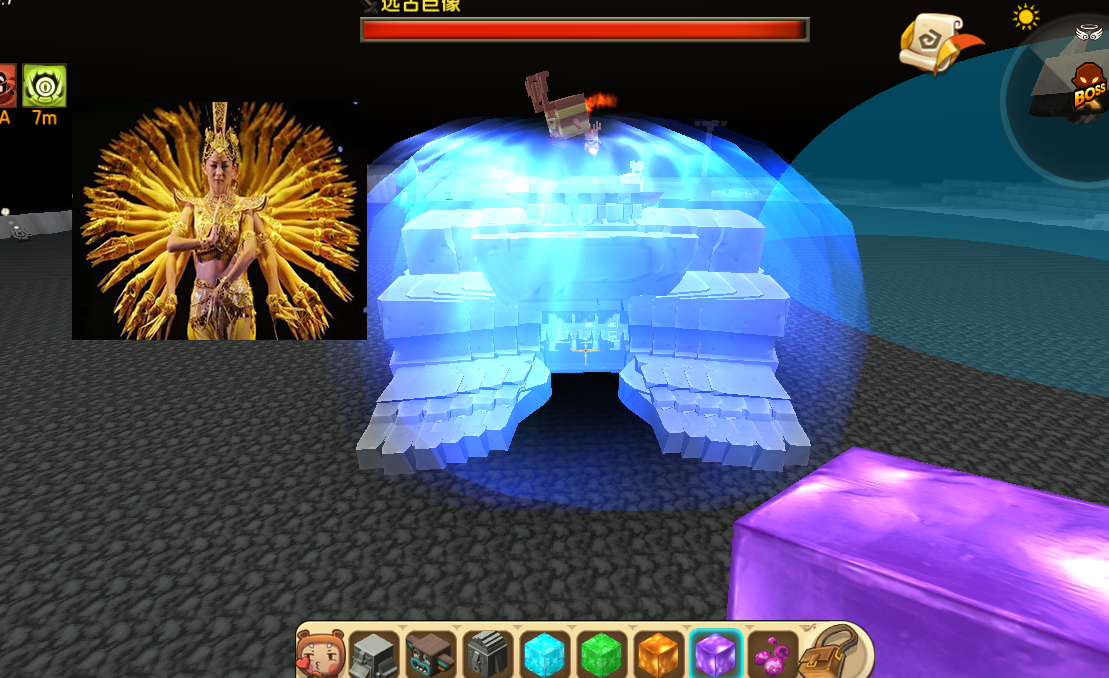 迷你世界:大神3步造出4个远古巨人