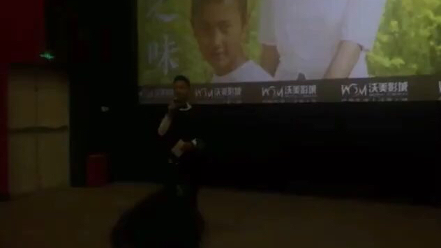 重庆首映礼导演明星见面会片段,导演和演员英