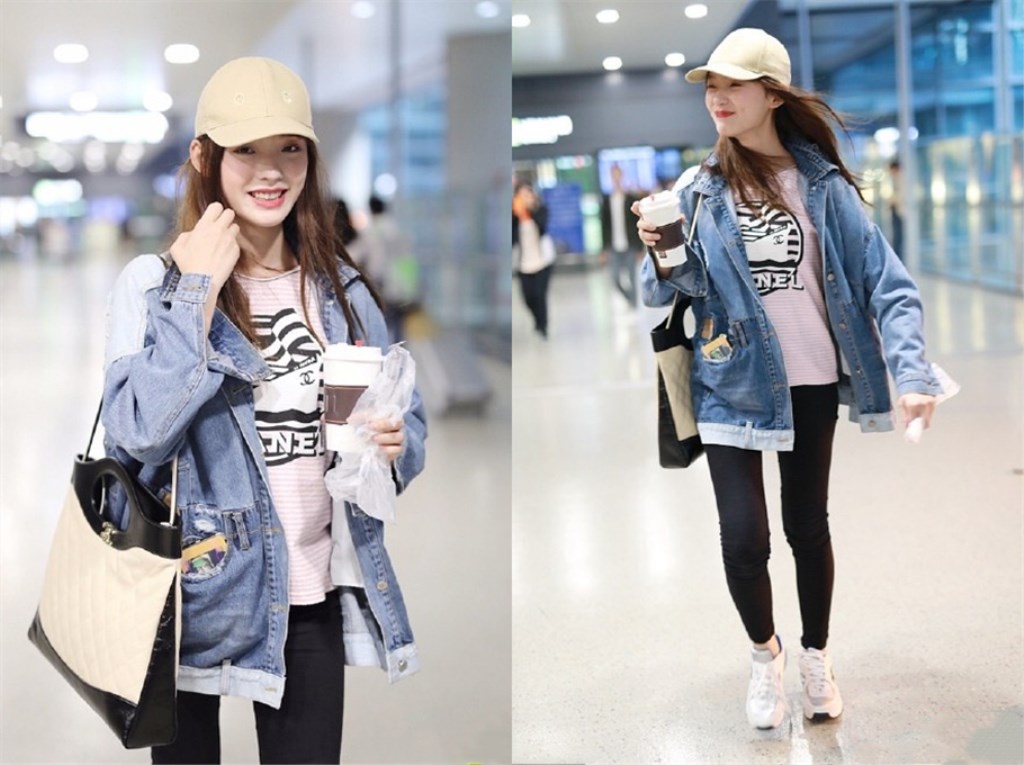 林允穿搭一点儿不土气,棉袄搭配"大眼袜",不仅呆萌还很时尚!