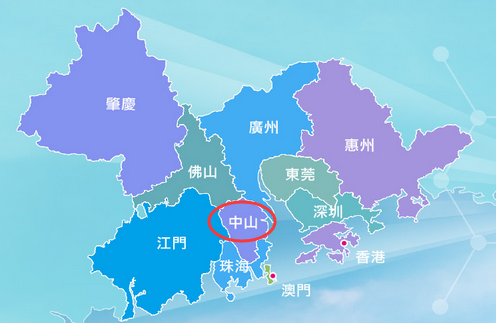 的广州,深圳,珠海,佛山,中山,东莞,肇庆,江门,惠州等九市组成的城市群