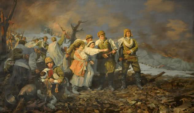 正文  红军不怕远征                董希文主张油画的中国风,这是他