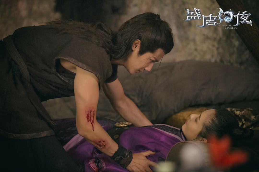 《盛唐幻夜》郑业成强吻吴倩,"夜幕cp"第一波狗粮来袭!