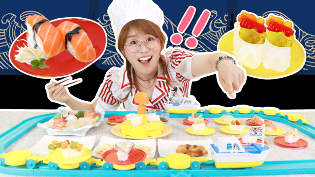 小伶玩具邮轮寿司玩具美.