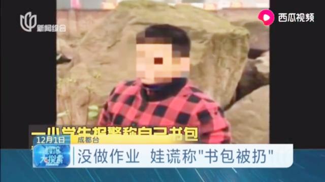 男孩家庭作业没做，竟报警谎称被绿头盔大叔扔了