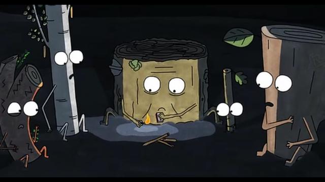 瑞典黑暗讽刺动画《木头与柴火》,帮助他人的结果是被他人烧死!