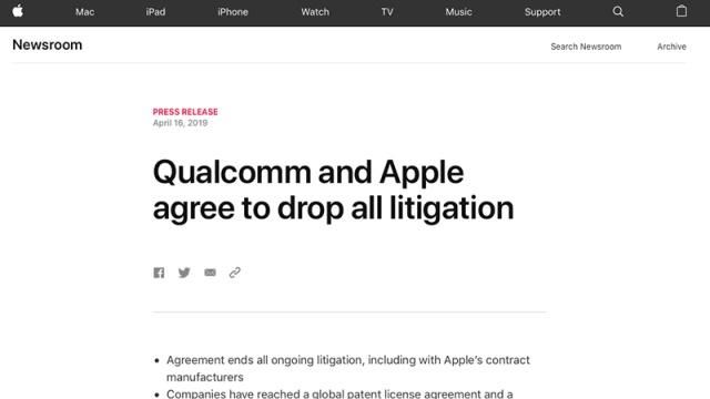 突发!高通苹果官司和解,英特尔退出手机5G基带