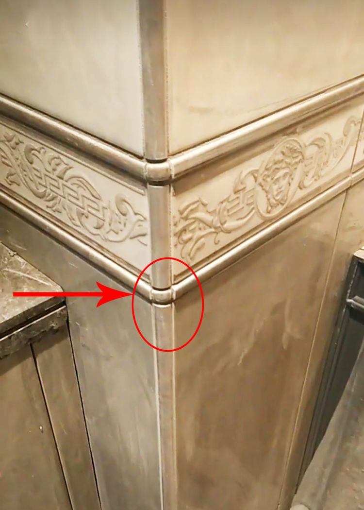 业主很感激铺砖师傅的建议,看到他贴的腰线急眼了