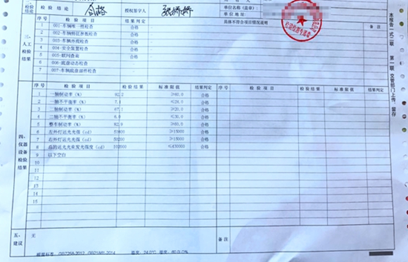 ▲你看过自己的车检报告单上都写了些什么吗？