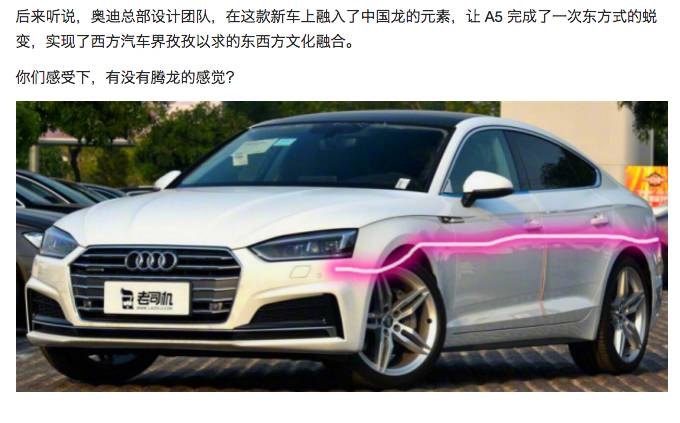 全新A5的设计元素里有中国龙？我去你xxxx