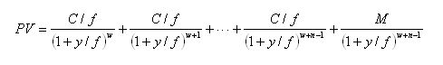 式中：y为所求的到期收益率；