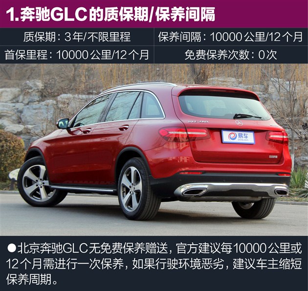 奔驰GLC养车约1.31元/公里保养仍是包袱
