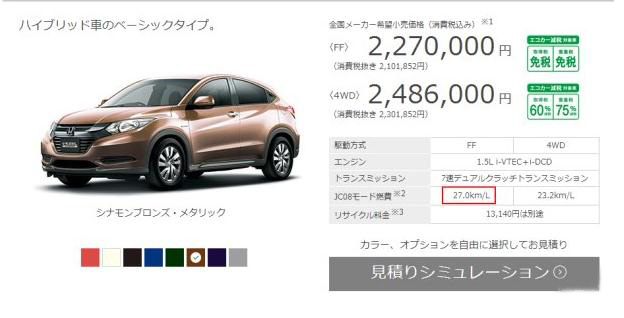 惊曝本田XR-V混动版 百公里油耗或创新低