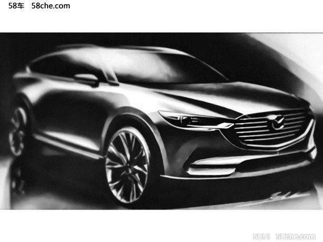 马自达CX-8预告图 中大型SUV/9月亮相