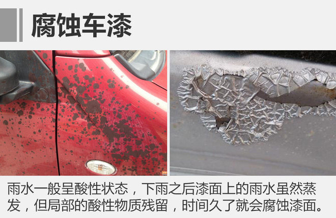 下雨≠洗车 别让雨水“吞噬”了你的车!