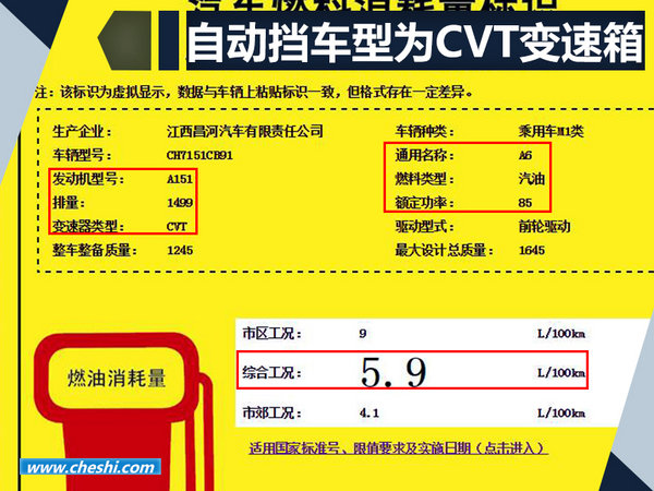 昌河全新紧凑轿车更名“A6” 将于年底上市-图2