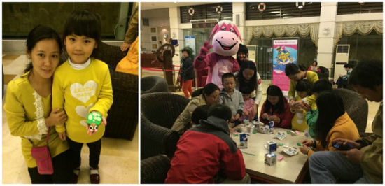 亲子制作海龟模型