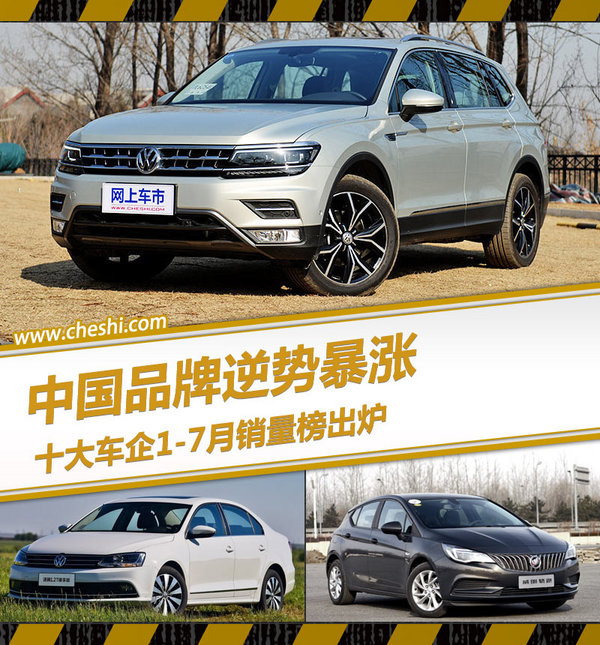 十大车企1-7月销量榜出炉 中国品牌逆势暴涨-图1
