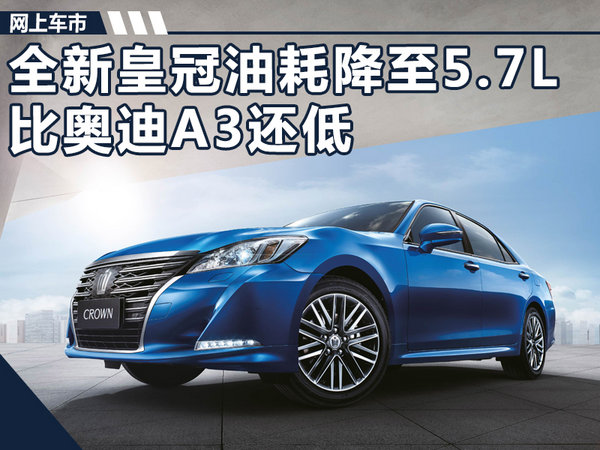 丰田新一代皇冠油耗降至5.7L 比奥迪A3还低-图1