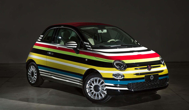 曝菲亚特500C特别版官图 外观鲜艳明丽