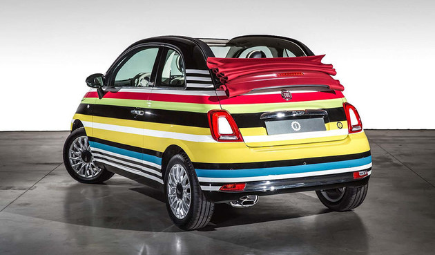 曝菲亚特500C特别版官图 外观鲜艳明丽