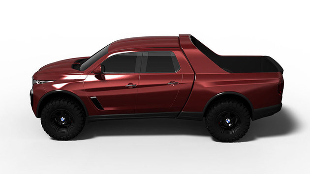 宝马皮卡车型渲染图曝光 将瞄准奔驰X级