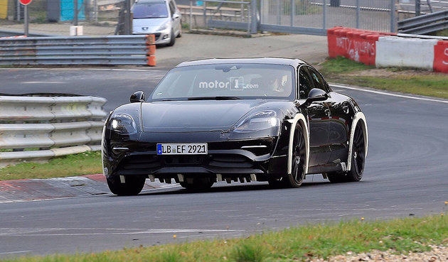 曝保时捷Mission E测试谍照 纯电动轿跑