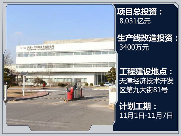 一汽丰田斥资8亿元建新工厂 投产全新高端轿车-图1