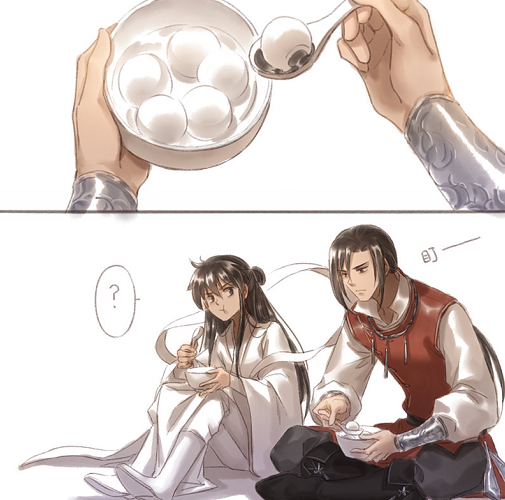 《天官赐福》漫画,厄命吃元宵,若邪差点摔了碗!|天官赐福|元宵|画师_新浪新闻