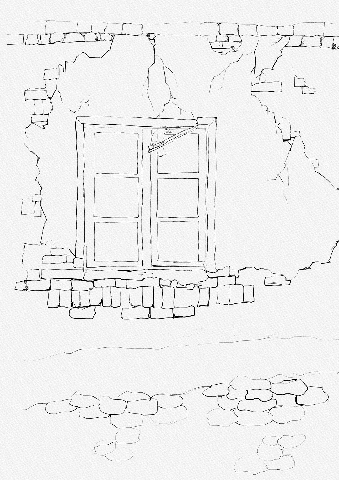 农家的窗户,水彩画过程分享__财经头条