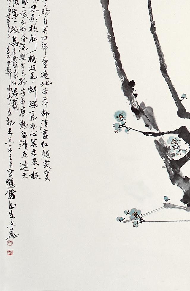 有画说|这幅写意梅花画得清幽淡雅,苍古老拙,请你欣赏点评