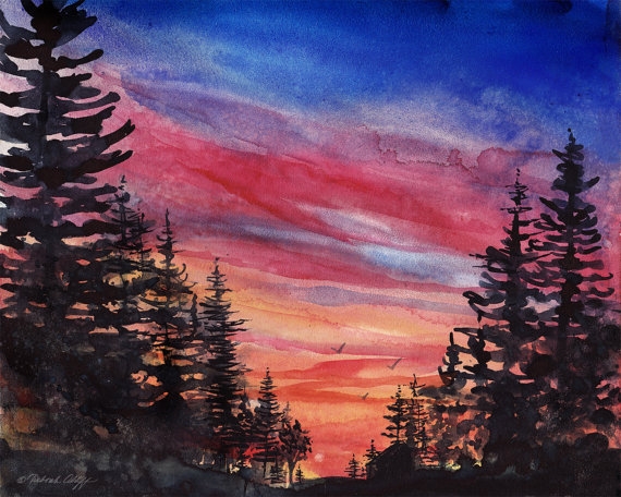 清冽宁静,自然透亮的唯美水彩风景画|大自然|水彩|风景画_新浪新闻