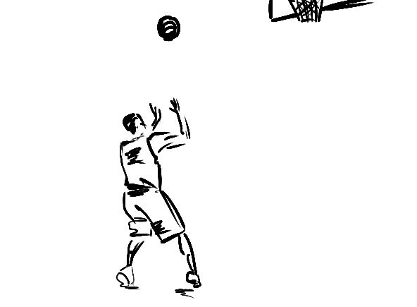 动态人物打篮球简笔画图片