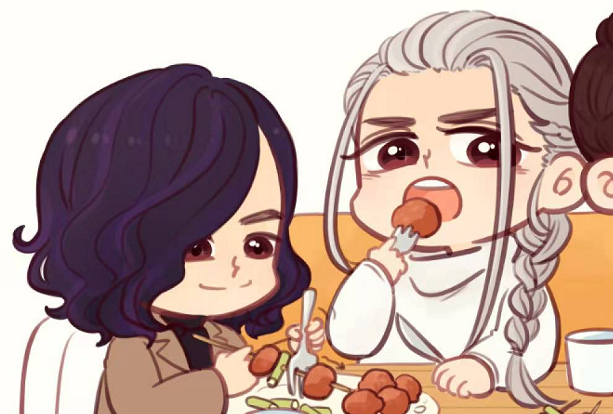 《镇魂》漫画,特调处聚餐,面面全程盯哥