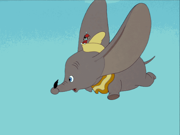 小飞象呆宝(dumbo)有一对会飞的大耳朵,还有迷人的蓝眼睛,简直可爱到