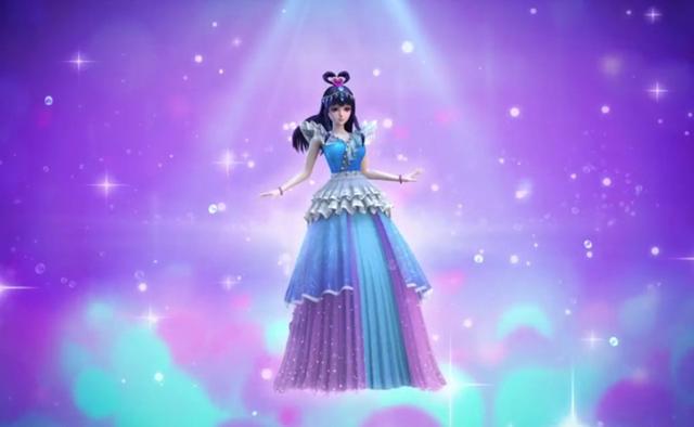 盘点叶罗丽中的四件蓝色长裙套装,罗丽和王默的水礼服最罕见