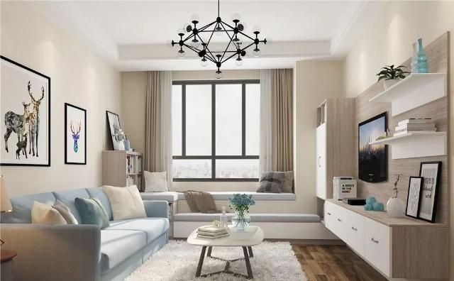 客厅飘窗经过科学改造设计,能创造出更多浪漫又温馨的收纳空间