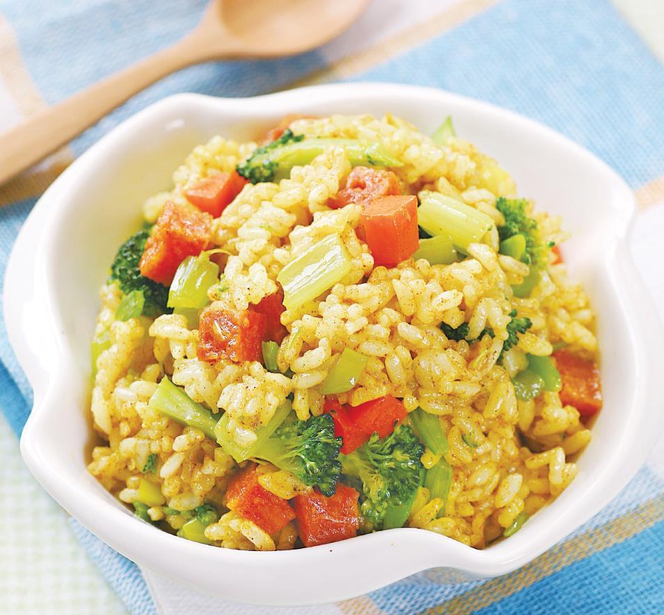 正文       剩米饭1碗,香芹,胡萝卜,西蓝花,火腿各30克   调 料