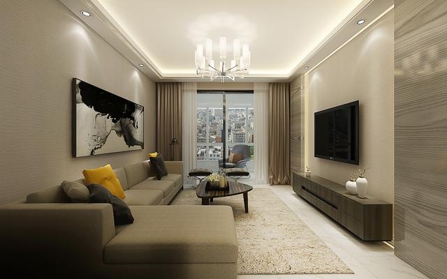 简约大气的现代风装修100平房子装修实例