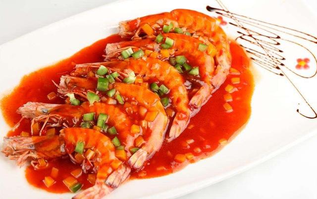 美食大厨教你:"茄汁大虾"的家常做法,酸甜可口,简单易上手