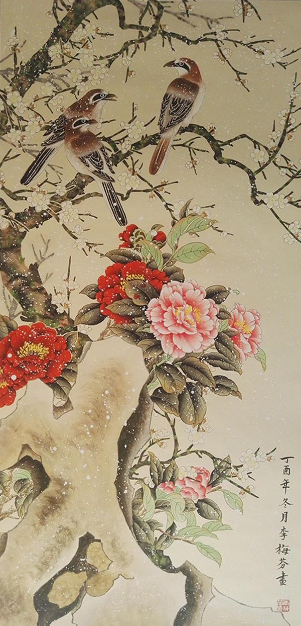 工笔画名家李梅芬