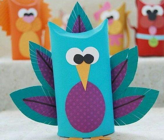 用卷纸的纸筒给宝宝做各种玩具幼儿园手工作业必得满分有教程