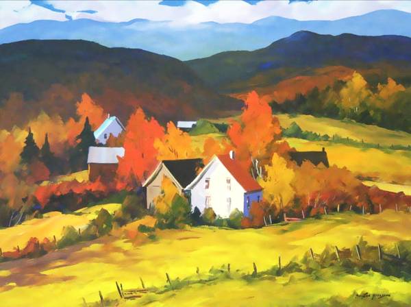 这组风景绘画作品简洁明快对比度强,很适合初学者学习!