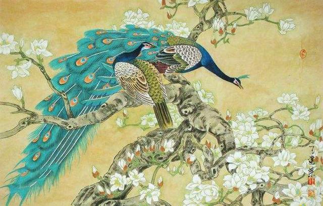 孔雀娉婷敞画屏,华为nova 4e雀翎蓝的美学密码|孔雀|画屏|美学_新浪
