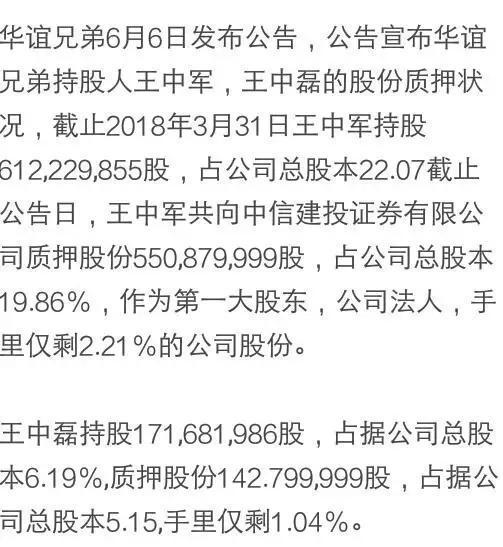 王中军王中磊两兄弟质押华谊全部股权,袁立:跑