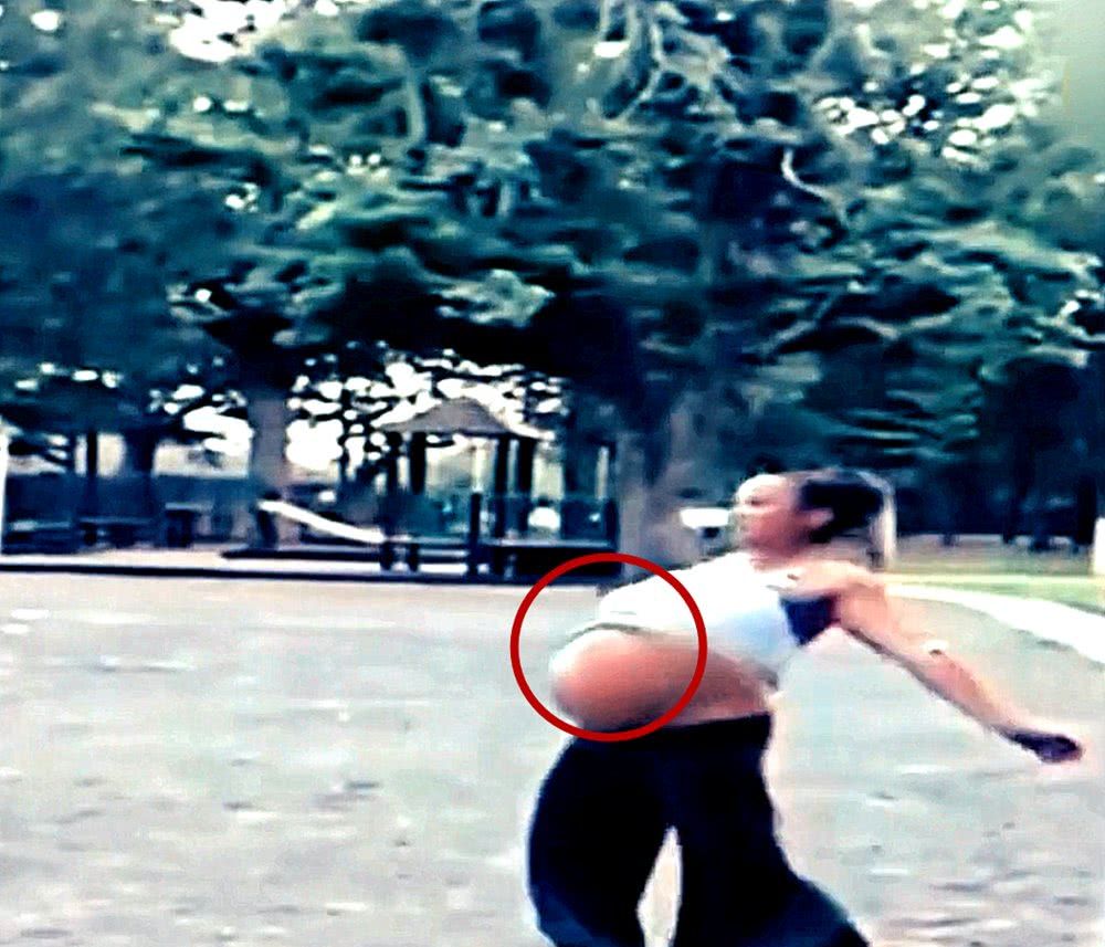 孕妈临产前一天,竟挺大肚大摇呼啦圈,简直太疯狂了|呼啦圈|临产|肚子