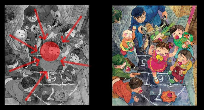 【热门】绘画构图法基础