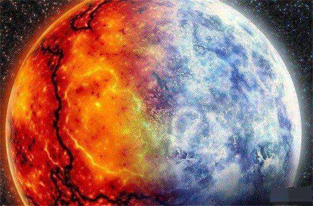 宇宙中有一颗地狱行星一半熔岩一半寒冰