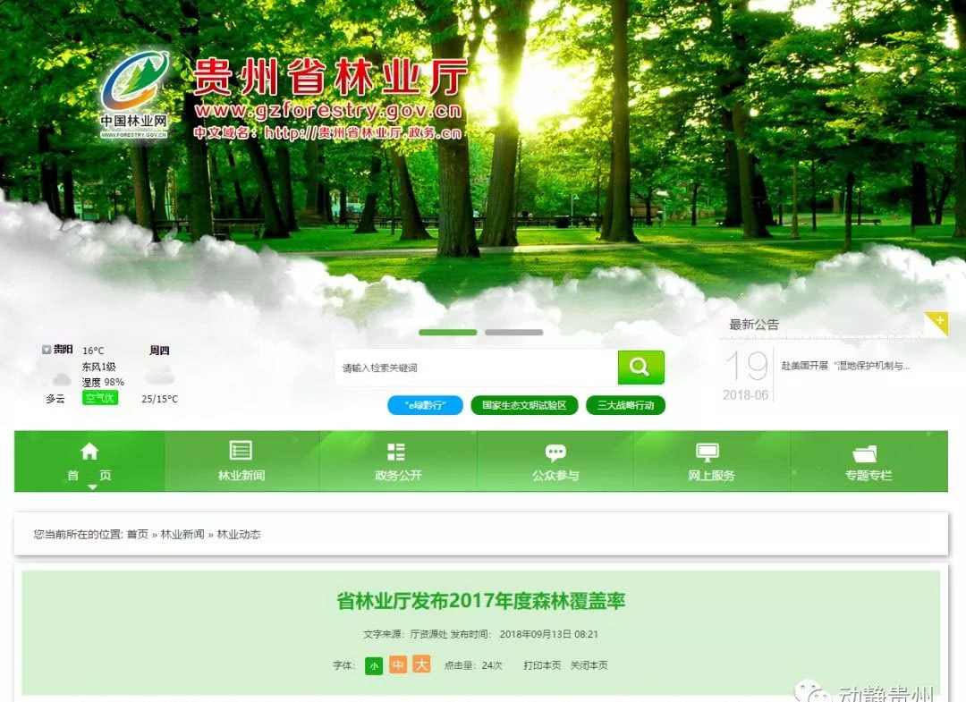 贵州各地森林覆盖率排名出炉!黔东南位列榜首
